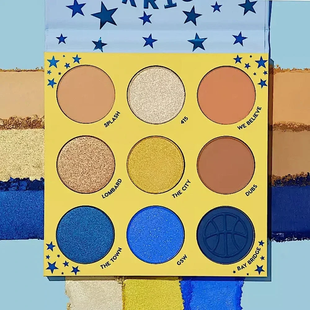 💙💛 Colourpop x NBA Golden State Warriors Pressed Powder Eyeshadow Palette
